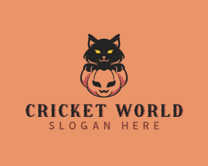 Halloween Pumpkin Cat Logo