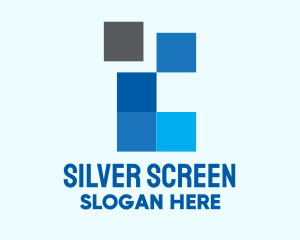 Blue Square Pixel Logo