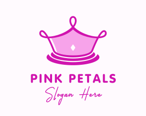 Pink Princess Crown logo design