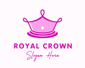 Princess - Pink Princess Crown logo design