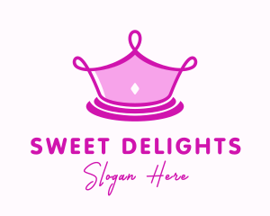 Pink Princess Crown logo design