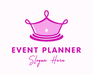 Pageant - Pink Princess Crown logo design