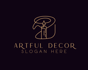 Candlelight Decor Candle logo design