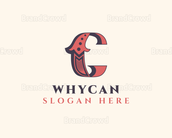 Antique Boutique Brand Letter C Logo