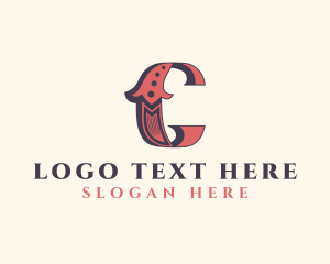 Typography - Antique Boutique Brand Letter C logo design