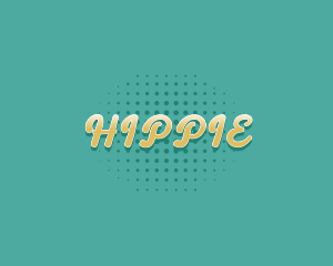 Hippie Halftone Boutique logo design