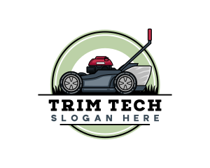 Trimmer - Grass Lawn Mower logo design