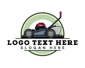 Grass Lawn Mower Logo