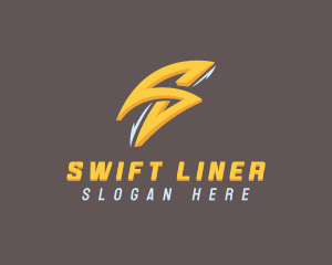 Lightning Bolt Letter S logo design