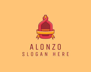 Red Alcohol Bottle Flask logo design