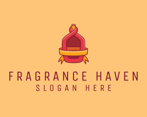 Red Alcohol Bottle Flask logo design