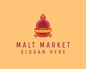 Malt - Red Alcohol Bottle Flask logo design