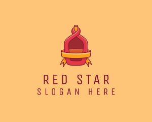 Red Alcohol Bottle Flask logo design