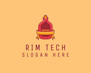 Red Alcohol Bottle Flask logo design