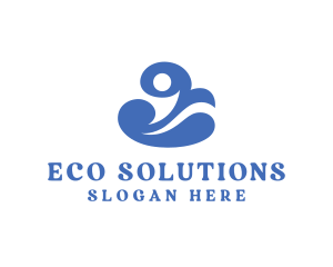 Ecology - Wave Flower Ecology logo design