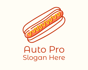 Cafeteria Hotdog Doodle  Logo