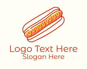 Cafeteria Hotdog Doodle  Logo
