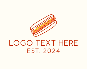 Mustard - Cafeteria Hot Dog Doodle logo design