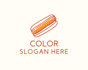 Cafeteria Hot Dog Doodle  Logo