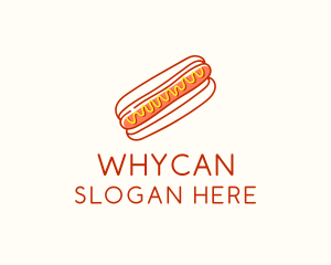 Cafeteria Hot Dog Doodle  Logo