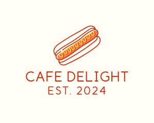 Cafeteria - Cafeteria Hot Dog Doodle logo design