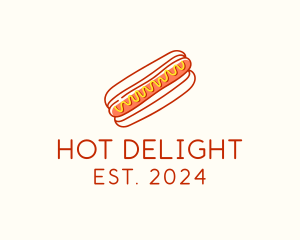 Hot Dog - Cafeteria Hot Dog Doodle logo design