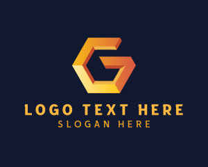 3D Geometric Hexagon Business Letter G Logo