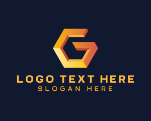 Professional - 3D Geometric Hexagon Business Letter G logo design