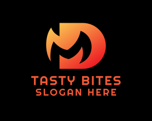 Fast Food - Fiery Gradient Business logo design