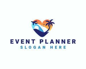 Heart Plane Travel Logo