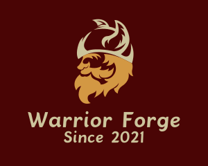 Battle - Viking Warrior Head logo design