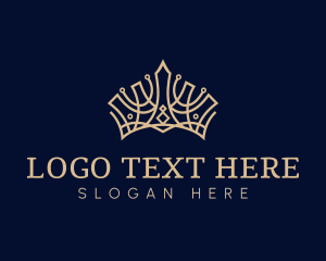 Agency - Golden Royal Crown logo design
