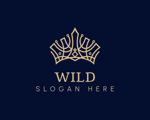 Agency - Golden Royal Crown logo design