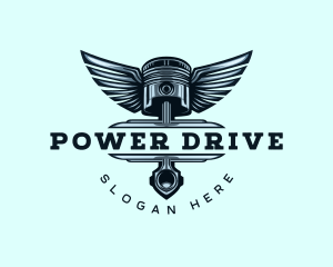 Engine - Wing Piston Engine logo design