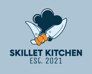 Chef Kitchen Knife  logo design