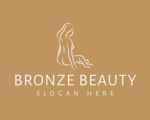 Sexy Sitting Woman logo design