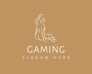 Waxing Salon - Sexy Sitting Woman logo design