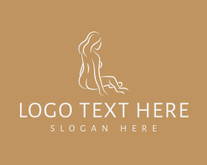 Woman - Sexy Sitting Woman logo design