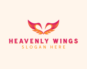 Celestial Wings Angel logo design