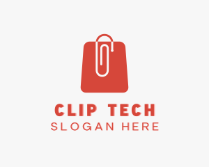 Paper Clip Shopping logo design