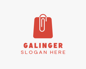 Supermarket - Paper Clip Shopping logo design