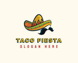 Mexican - Mustache Mexican Hat logo design