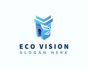 Garbage Bin Eco logo design