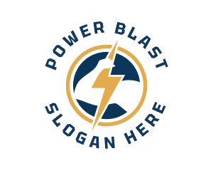 Thunder Power Bolt logo design