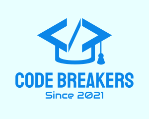 Graduation Cap Code logo design