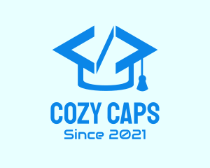 Graduation Cap Code logo design