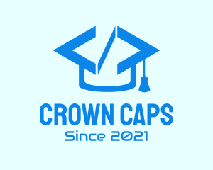 Graduation Cap Code logo design