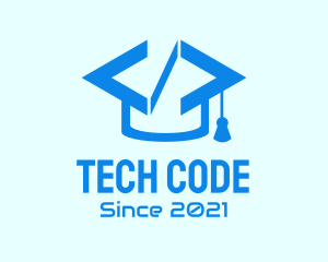 Code - Graduation Cap Code logo design