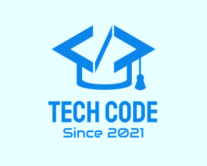 Graduation Cap Code logo design