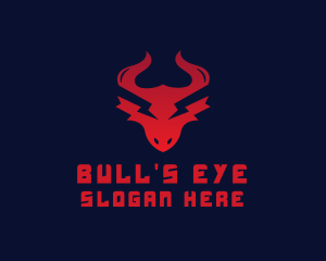 Lightning Electric Bull logo design